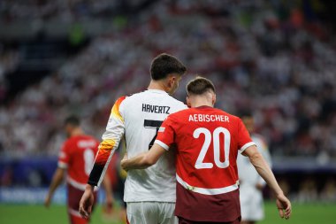 Kai Havertz, Michel Aebischer İsviçre ve Almanya milli takımları arasında Almanya 'nın Frankfurt kentinde oynanan UEFA Euro 2024 maçında görüldü (Maciej Rogowski)