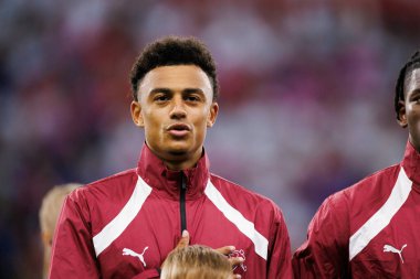 Dan Ndoye, UEFA Euro 2024 maçında İsviçre ve Almanya milli takımları arasında Frankfurt, Almanya 'daki Deutsche Bank Park' ta görüldü (Maciej Rogowski)