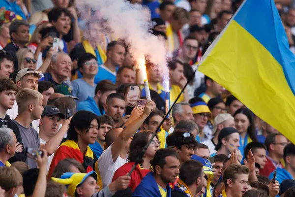 UEFA Euro 2024 maçında Ukrayna ve Belçika milli takımları arasında MHPArena, Stuttgart, Almanya 