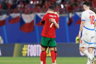 Cristiano Ronaldo ve Francisco Conceicao, Portekiz ve Çek Cumhuriyeti milli takımları arasında oynanan UEFA Euro 2024 maçında Red Bull Arena 'da (Maciej Rogowski)
