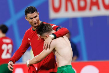 Cristiano Ronaldo ve Francisco Conceicao, Portekiz ve Çek Cumhuriyeti milli takımları arasında oynanan UEFA Euro 2024 maçında Red Bull Arena 'da (Maciej Rogowski)