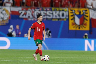 Vitinha, UEFA Euro 2024 maçında Portekiz ve Çek Cumhuriyeti milli takımları arasında Red Bull Arena 'da görüldü (Maciej Rogowski)