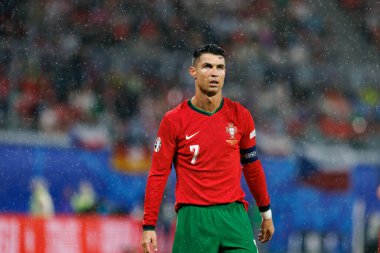 Cristiano Ronaldo, UEFA Euro 2024 maçında Portekiz ve Çek Cumhuriyeti milli takımları arasında Red Bull Arena 'da görüldü (Maciej Rogowski)