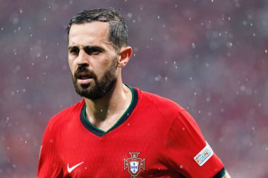 Bernardo Silva, UEFA Euro 2024 maçında Portekiz ve Çek Cumhuriyeti milli takımları arasında Red Bull Arena 'da görüldü (Maciej Rogowski)
