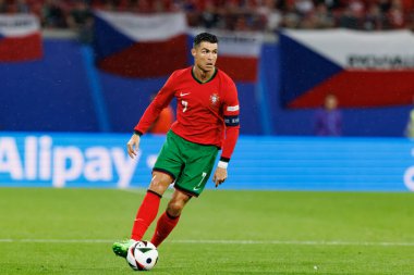 Cristiano Ronaldo, UEFA Euro 2024 maçında Portekiz ve Çek Cumhuriyeti milli takımları arasında Red Bull Arena 'da görüldü (Maciej Rogowski)