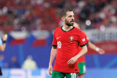 Bernardo Silva, UEFA Euro 2024 maçında Portekiz ve Çek Cumhuriyeti milli takımları arasında Red Bull Arena 'da görüldü (Maciej Rogowski)