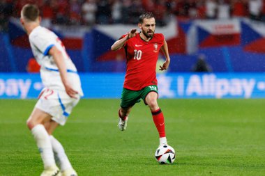 Bernardo Silva, UEFA Euro 2024 maçında Portekiz ve Çek Cumhuriyeti milli takımları arasında Red Bull Arena 'da görüldü (Maciej Rogowski)