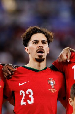 Vitinha, UEFA Euro 2024 maçında Portekiz ve Çek Cumhuriyeti milli takımları arasında Red Bull Arena 'da görüldü (Maciej Rogowski)