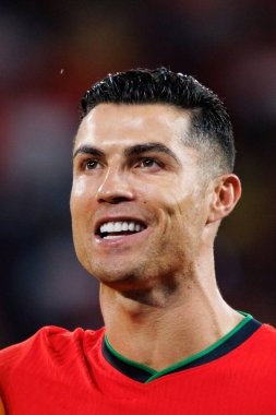 Cristiano Ronaldo, UEFA Euro 2024 maçında Portekiz ve Çek Cumhuriyeti milli takımları arasında Red Bull Arena 'da görüldü (Maciej Rogowski)