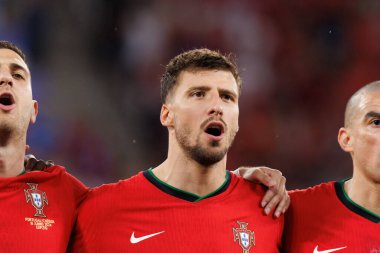Ruben Dias, UEFA Euro 2024 maçında Portekiz ve Çek Cumhuriyeti milli takımları arasında Red Bull Arena 'da (Maciej Rogowski)