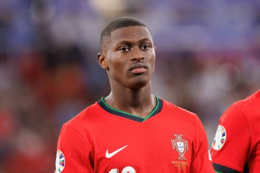 Nuno Mendes, UEFA Euro 2024 maçında Portekiz ve Çek Cumhuriyeti milli takımları arasında Red Bull Arena 'da görüldü (Maciej Rogowski)