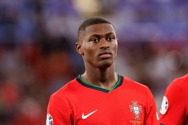 Nuno Mendes, UEFA Euro 2024 maçında Portekiz ve Çek Cumhuriyeti milli takımları arasında Red Bull Arena 'da görüldü (Maciej Rogowski)