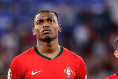 Rafael Leao, UEFA Euro 2024 maçında Portekiz ve Çek Cumhuriyeti milli takımları arasında Red Bull Arena 'da görüldü (Maciej Rogowski)