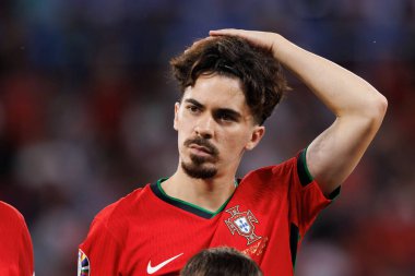 Vitinha, UEFA Euro 2024 maçında Portekiz ve Çek Cumhuriyeti milli takımları arasında Red Bull Arena 'da görüldü (Maciej Rogowski)