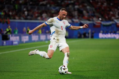 Vladimir Coufal, UEFA Euro 2024 maçında Portekiz ve Çek Cumhuriyeti milli takımları arasında Red Bull Arena 'da görüldü (Maciej Rogowski)