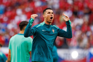 Cristiano Ronaldo, UEFA Euro 2024 maçında Portekiz ve Çek Cumhuriyeti milli takımları arasında Red Bull Arena 'da görüldü (Maciej Rogowski)