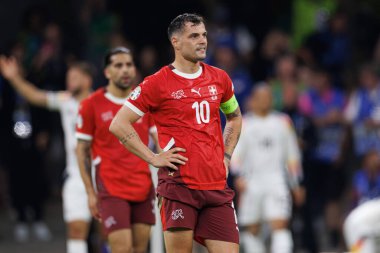 Granit Xhaka, İsviçre ve Almanya milli takımları arasında Deutsche Bank Park 'ta (Maciej Rogowski)