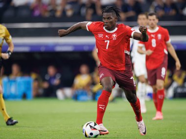 Breel Embolo, İsviçre ve Almanya milli takımları arasında oynanan UEFA Euro 2024 maçında Deutsche Bank Park 'ta (Maciej Rogowski)