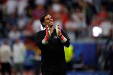 Yann Sommer, İsviçre ve Almanya milli takımları arasında oynanan UEFA Euro 2024 maçında Deutsche Bank Park 'ta (Maciej Rogowski)