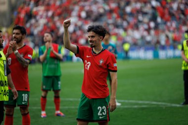 Vitinha, UEFA Euro 2024 maçında Türkiye ve Portekiz milli takımları arasında Sinyal Iduna Park, Dortmund, Almanya 'da görüldü (Maciej Rogowski)