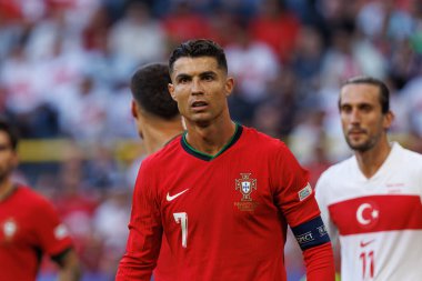 Cristiano Ronaldo, UEFA Euro 2024 maçında Türkiye ve Portekiz milli takımları arasında Signal Iduna Park, Dortmund, Almanya (Maciej Rogowski)