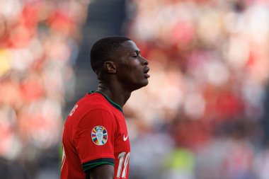 Nuno Mendes, UEFA Euro 2024 maçında Türkiye ve Portekiz milli takımları arasında Signal Iduna Park, Dortmund, Almanya 'da görüldü (Maciej Rogowski)