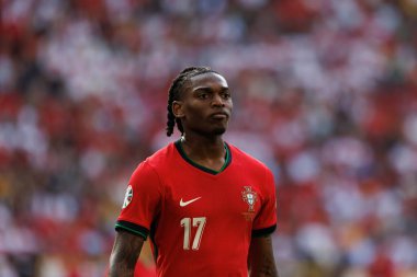 Rafael Leao, UEFA Euro 2024 maçında Türkiye ve Portekiz milli takımları arasında Signal Iduna Park, Dortmund, Almanya 'da görüldü (Maciej Rogowski)