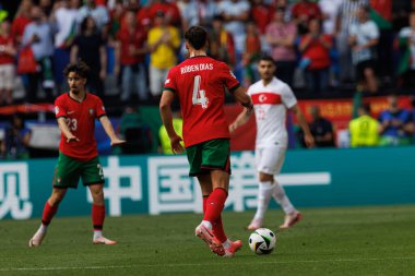 Ruben Dias, UEFA Euro 2024 maçında Türkiye ve Portekiz milli takımları arasında Signal Iduna Park, Dortmund, Almanya 'da görüldü (Maciej Rogowski)