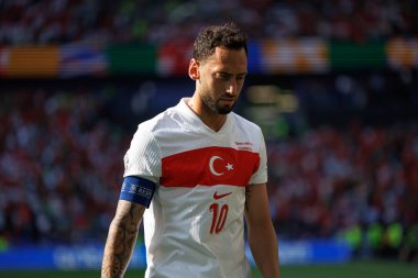 Hakan Calhanoğlu UEFA Euro 2024 maçında Türkiye ve Portekiz milli takımları arasında Signal Iduna Park, Dortmund, Almanya 'da görüldü (Maciej Rogowski)