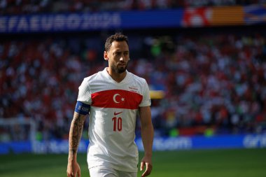 Hakan Calhanoğlu UEFA Euro 2024 maçında Türkiye ve Portekiz milli takımları arasında Signal Iduna Park, Dortmund, Almanya 'da görüldü (Maciej Rogowski)