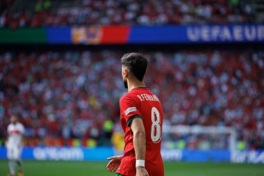 Bruno Fernandes, UEFA Euro 2024 maçında Türkiye ve Portekiz milli takımları arasında Sinyal Iduna Park, Dortmund, Almanya 'da görüldü (Maciej Rogowski)