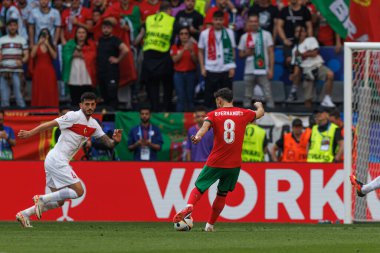 Bruno Fernandes, UEFA Euro 2024 maçında Türkiye ve Portekiz milli takımları arasında Sinyal Iduna Park, Dortmund, Almanya 'da görüldü (Maciej Rogowski)