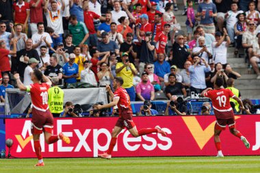 X, UEFA Euro 2024 karşılaşmasında İsviçre ve İtalya milli takımları arasında Olympiastadion, Berlin, Almanya 'da görüldü (Maciej Rogowski)