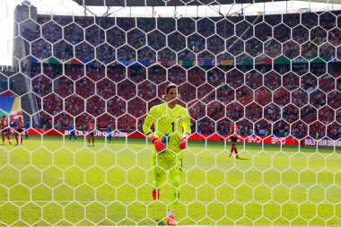 Yann Sommer, UEFA Euro 2024 karşılaşmasında İsviçre ve İtalya milli takımları arasında Olympiastadion, Berlin, Almanya 'da görüldü (Maciej Rogowski)