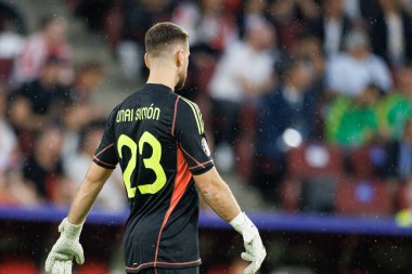Unai Simon, İspanya ve Gürcistan milli takımları arasında oynanan UEFA Euro 2024 turu sırasında Almanya 'nın Köln kentinde görüldü (Maciej Rogowski)