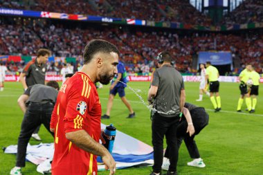 Dani Carvajal, İspanya ve Gürcistan milli takımları arasında oynanan UEFA Euro 2024 turu sırasında Almanya 'nın Köln kentinde görüldü (Maciej Rogowski)