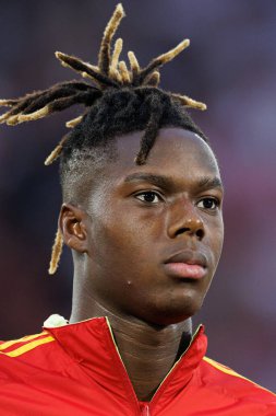 Nico Williams, UEFA Euro 2024 karşılaşmasında İspanya ve Gürcistan milli takımları arasında RheinEnergieStadion, Köln, Almanya (Maciej Rogowski)