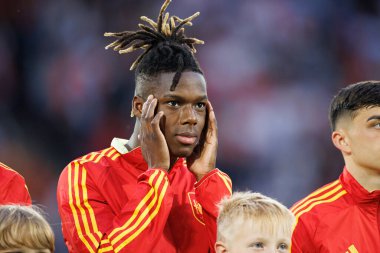 Nico Williams, UEFA Euro 2024 karşılaşmasında İspanya ve Gürcistan milli takımları arasında RheinEnergieStadion, Köln, Almanya (Maciej Rogowski)