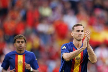 Fabian Ruiz, İspanya ve Gürcistan milli takımları arasında oynanan UEFA Euro 2024 turu sırasında RheinEnergieStadion, Köln, Almanya (Maciej Rogowski)