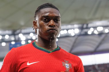 Rafael Leao, Portekiz ve Slovenya milli takımları arasında Almanya 'nın Deutsche Bank Park kentinde oynanan 16 maçlık UEFA Euro 2024 turunda görüldü (Maciej Rogowski)