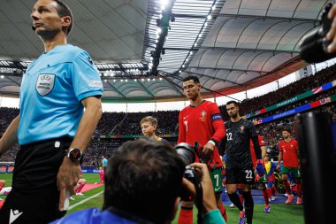 Cristiano Ronaldo, Portekiz ve Slovenya milli takımları arasında Almanya 'nın Deutsche Bank Park kentinde oynanan 16 maçın UEFA Euro 2024 raundunda görüldü (Maciej Rogowski)