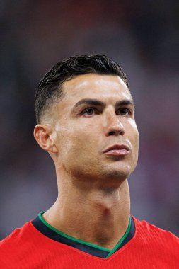 Cristiano Ronaldo, Portekiz ve Slovenya milli takımları arasında Almanya 'nın Deutsche Bank Park kentinde oynanan 16 maçın UEFA Euro 2024 raundunda görüldü (Maciej Rogowski)