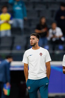 Goncalo Inaciio, Portekiz ve Slovenya milli takımları arasında Almanya 'nın Deutsche Bank Park kentinde oynanan 16 maçlık UEFA Euro 2024 raundunda görüldü (Maciej Rogowski)