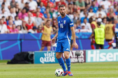Bryan Cristante, İsviçre ve İtalya milli takımları arasında oynanan 16 maçlık UEFA Euro 2024 turunda Olympiastadion, Berlin, Almanya 'da görüldü (Maciej Rogowski))
