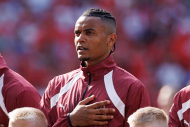 Manuel Akanji UEFA Euro 2024 karşılaşmasında İsviçre ve İtalya milli takımları arasında Olympiastadion, Berlin, Almanya 'da görüldü (Maciej Rogowski)