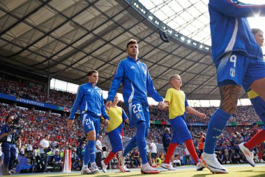 Stephan El Shaarawy, İsviçre ve İtalya milli takımları arasında Almanya 'nın başkenti Berlin' de oynanan 16 maçlık UEFA Euro 2024 turunda görüldü (Maciej Rogowski))