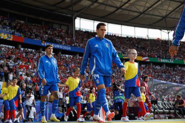 Federico Chiesa, UEFA Euro 2024 karşılaşmasında İsviçre ve İtalya milli takımları arasında Olympiastadion, Berlin, Almanya 'da görüldü (Maciej Rogowski)