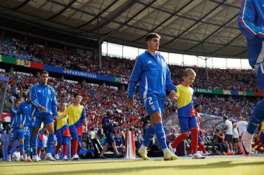 Giovanni Di Lorenzo, İsviçre ve İtalya milli takımları arasında oynanan 16 maçlık UEFA Euro 2024 karşılaşmasında Olympiastadion, Berlin, Almanya 'da görüldü (Maciej Rogowski)