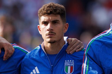 Giovanni Di Lorenzo, İsviçre ve İtalya milli takımları arasında oynanan 16 maçlık UEFA Euro 2024 karşılaşmasında Olympiastadion, Berlin, Almanya 'da görüldü (Maciej Rogowski)