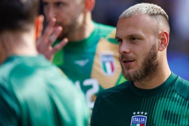 Federico Dimarco, İsviçre ve İtalya milli takımları arasında Almanya 'nın başkenti Berlin' de oynanan 16 maçlık UEFA Euro 2024 raundunda görüldü (Maciej Rogowski)